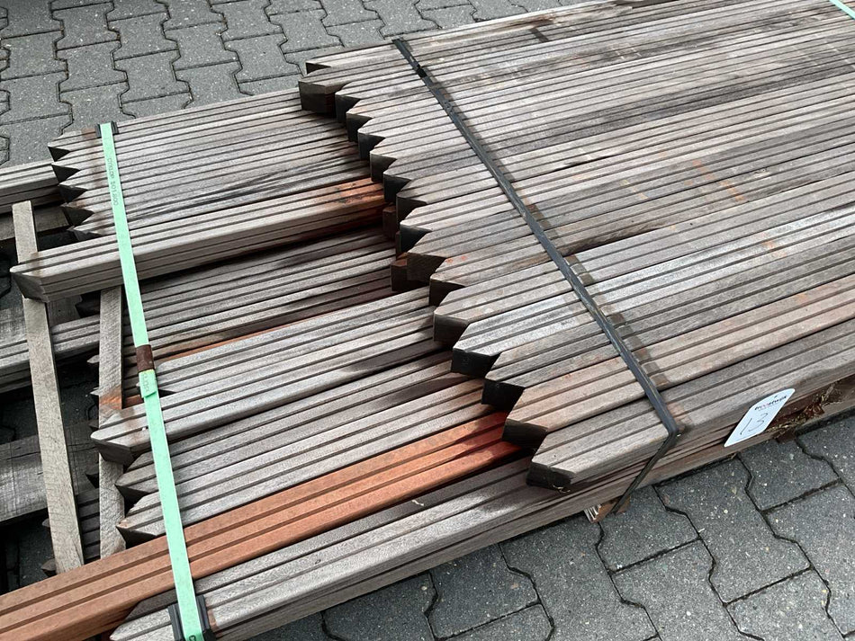 Hardhout Cupiuba Geschaafde Palen 1000-2500x60x60mm