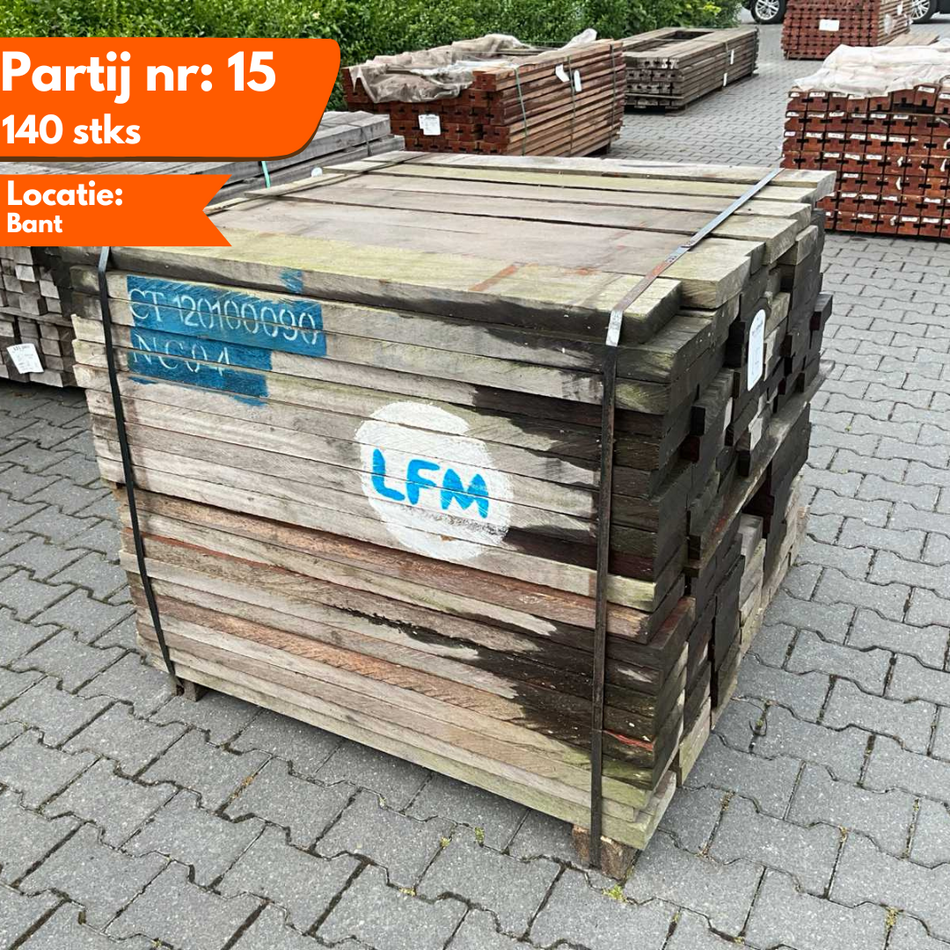 Hardhout Azobe Vlonderplanken 1070x150x38mm