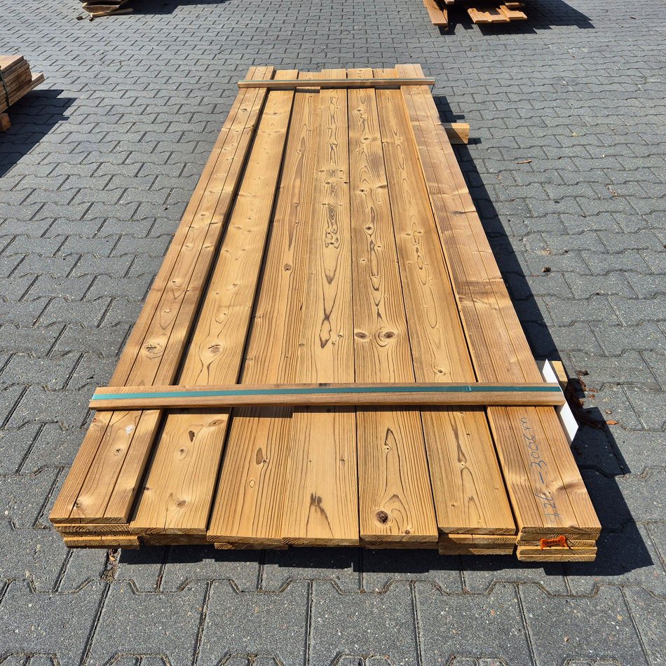 Thermo Vuren Geborstelde Plank 3000x140x18mm