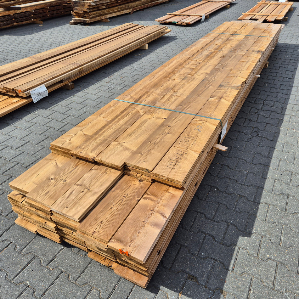 Thermo Vuren Geschaafde Plank 4200-5100x185-175x21mm