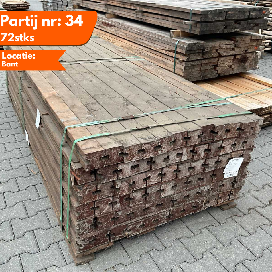 Hardhouten Schuttingpalen 2700x90x90mm
