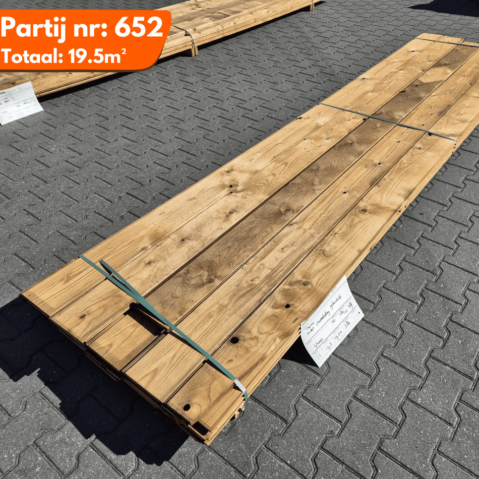 Thermo Vuren Channelsiding Geborsteld 3600x185x19mm