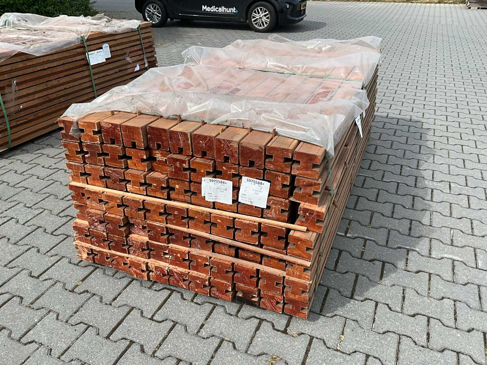 Bangkirai Schuttingpalen 2000x90x90mm