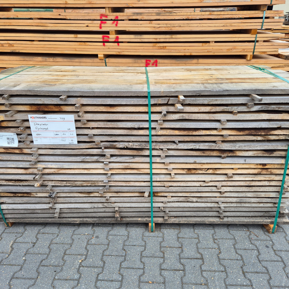 Eiken planken fijnbezaagd 2300x160x27mm