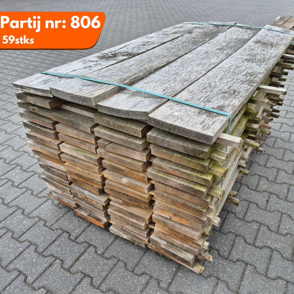 Eiken planken fijnbezaagd 1550x220x27mm