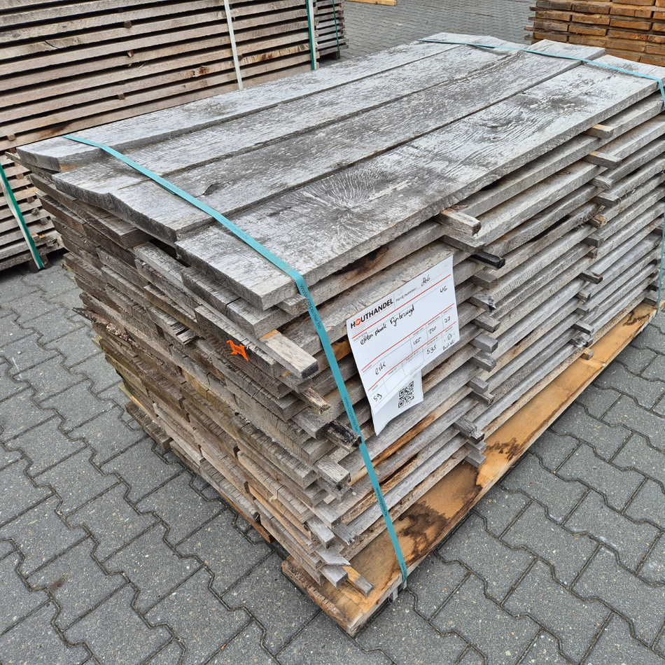 Eiken planken fijnbezaagd 1550x220x27mm