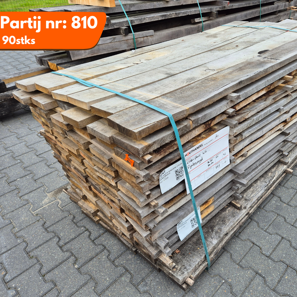 Eiken planken fijnbezaagd 2000-2300x220x27mm