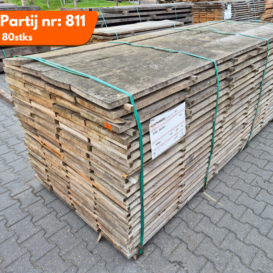 Eiken planken fijnbezaagd 2500x260x27mm
