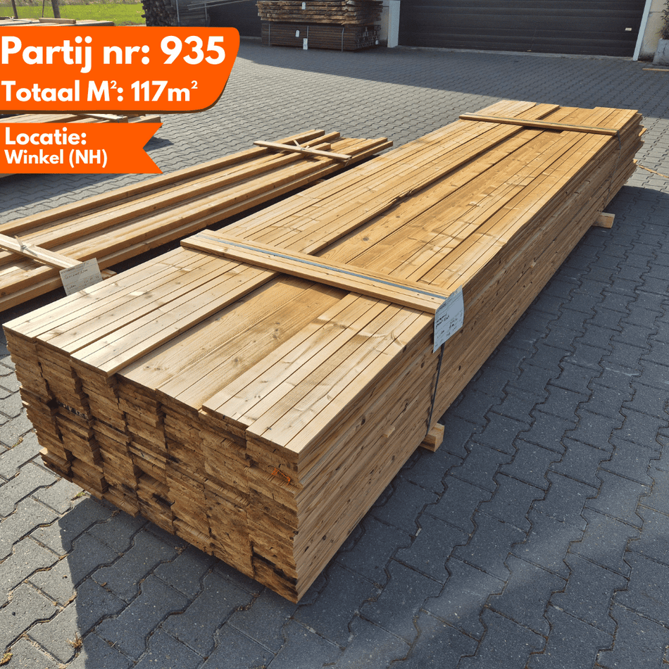 Thermo Vuren Geschaafde Plank 4200-4500x140x18mm