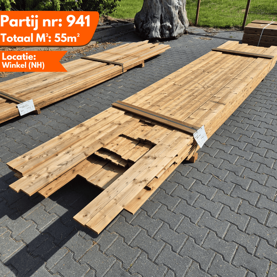 Thermo Vuren Geschaafde Plank 3300-4800x66-100x18mm