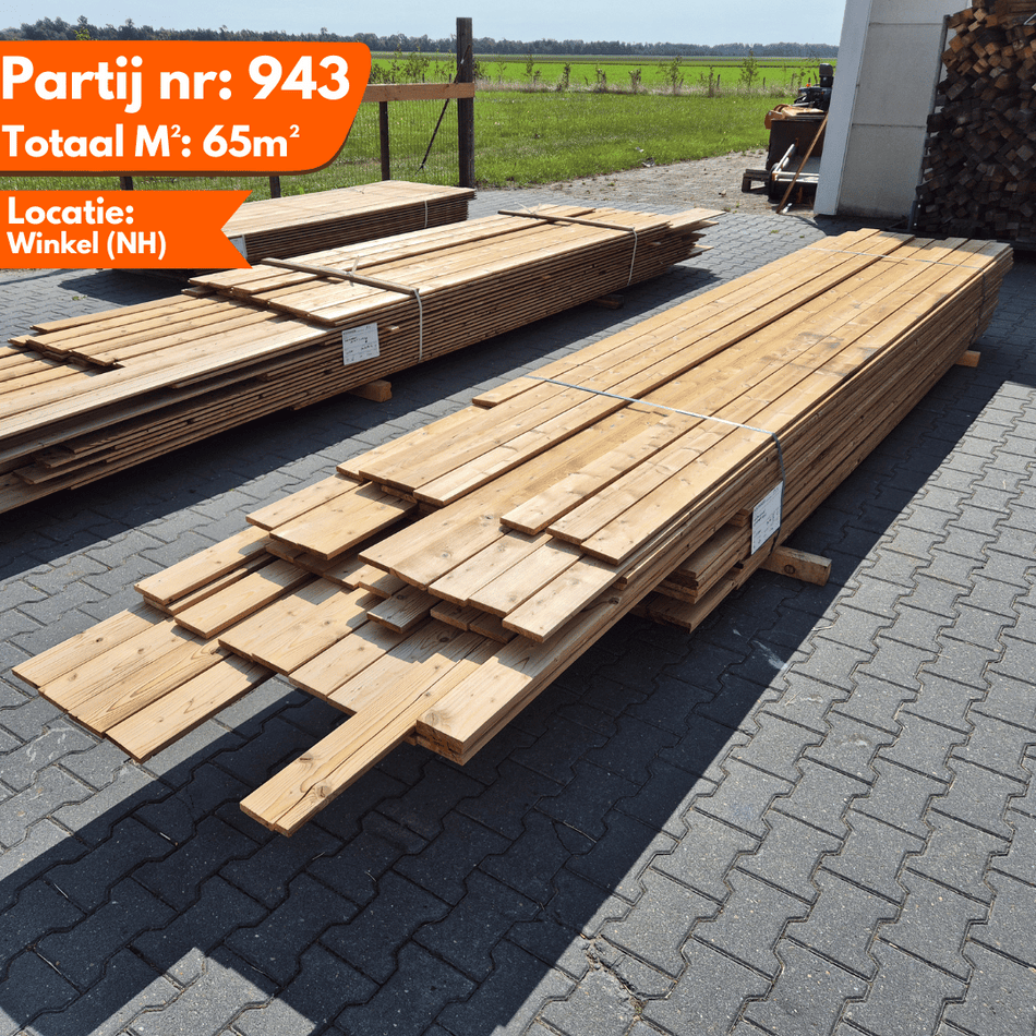 Thermo Vuren Geschaafde Planken 3300-4800x100-135x18mm