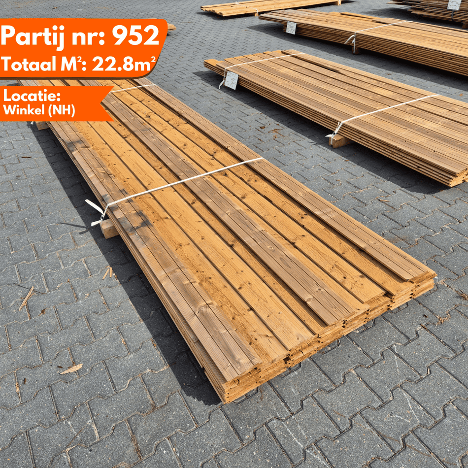 Thermo Vuren Channelsiding Geborsteld 4500x140-130x19mm