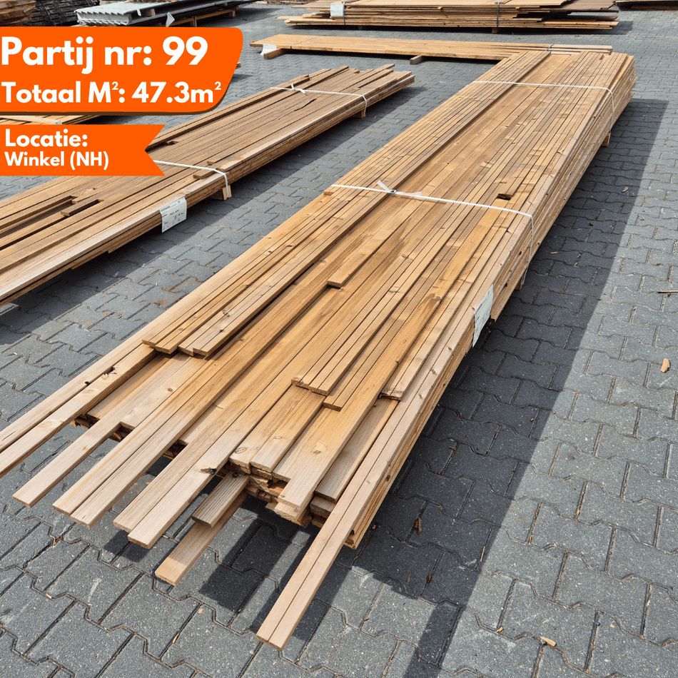 Thermowood Vuren Latten 3200-5400x60x18mm