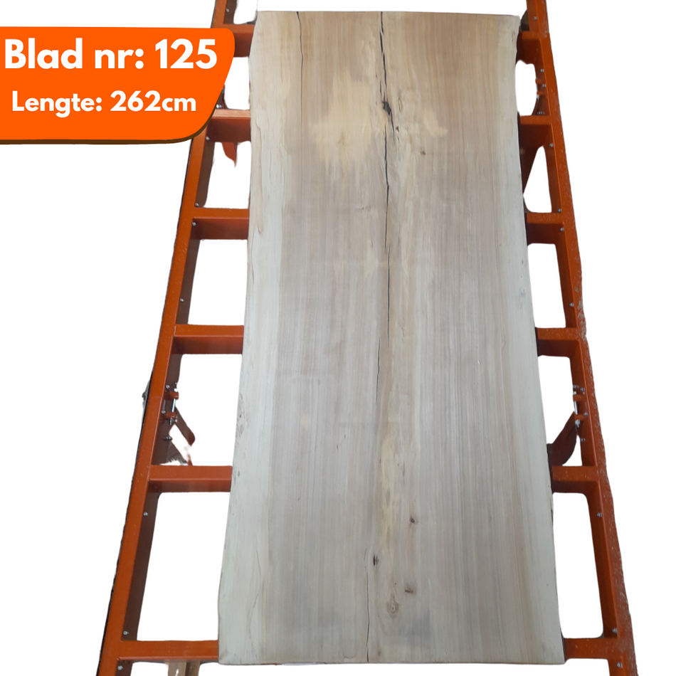 Tafelblad boomstam 125 - Populier 262x115-102-95x6-7cm
