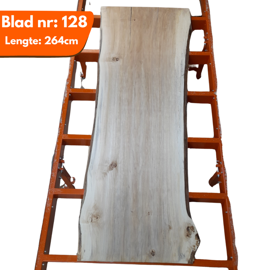Tafelblad boomstam 128 - Populier 264x100-86-84x6-7cm