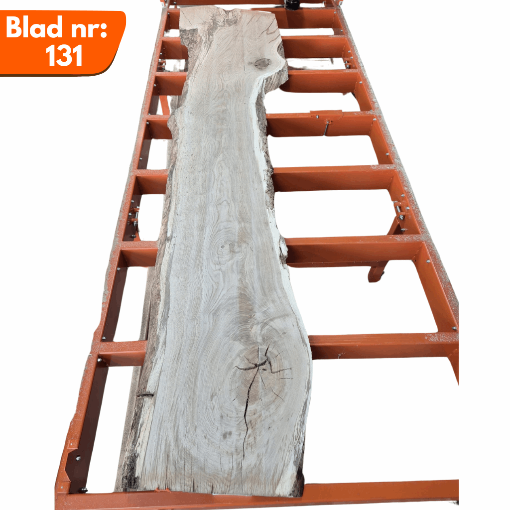 Tafelblad boomstam 131 - Eiken 350x64-60-76x5.6cm