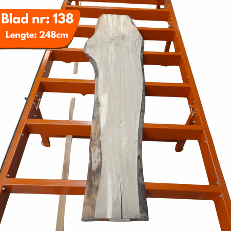 Tafelblad boomstam 138 - Beuken 248x44-64-40x5cm