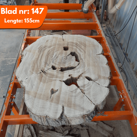 Tafelblad boomstam 147 - Kastanje 155x105-126-98x13cm