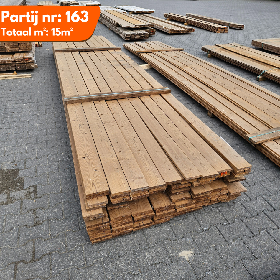Thermo Vuren Geschaafde Planken 4800-5400x100-140x18mm