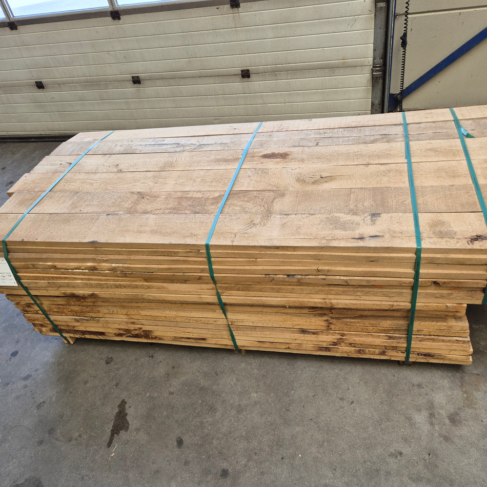 Partij Eiken planken 113st. Droog 1950-2200-2400x160x27/30mm