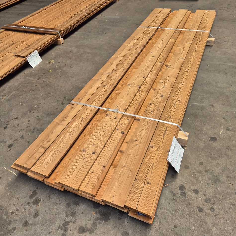 Thermo vuren channelsiding Geborsteld Halfhouts 3300x135x19mm