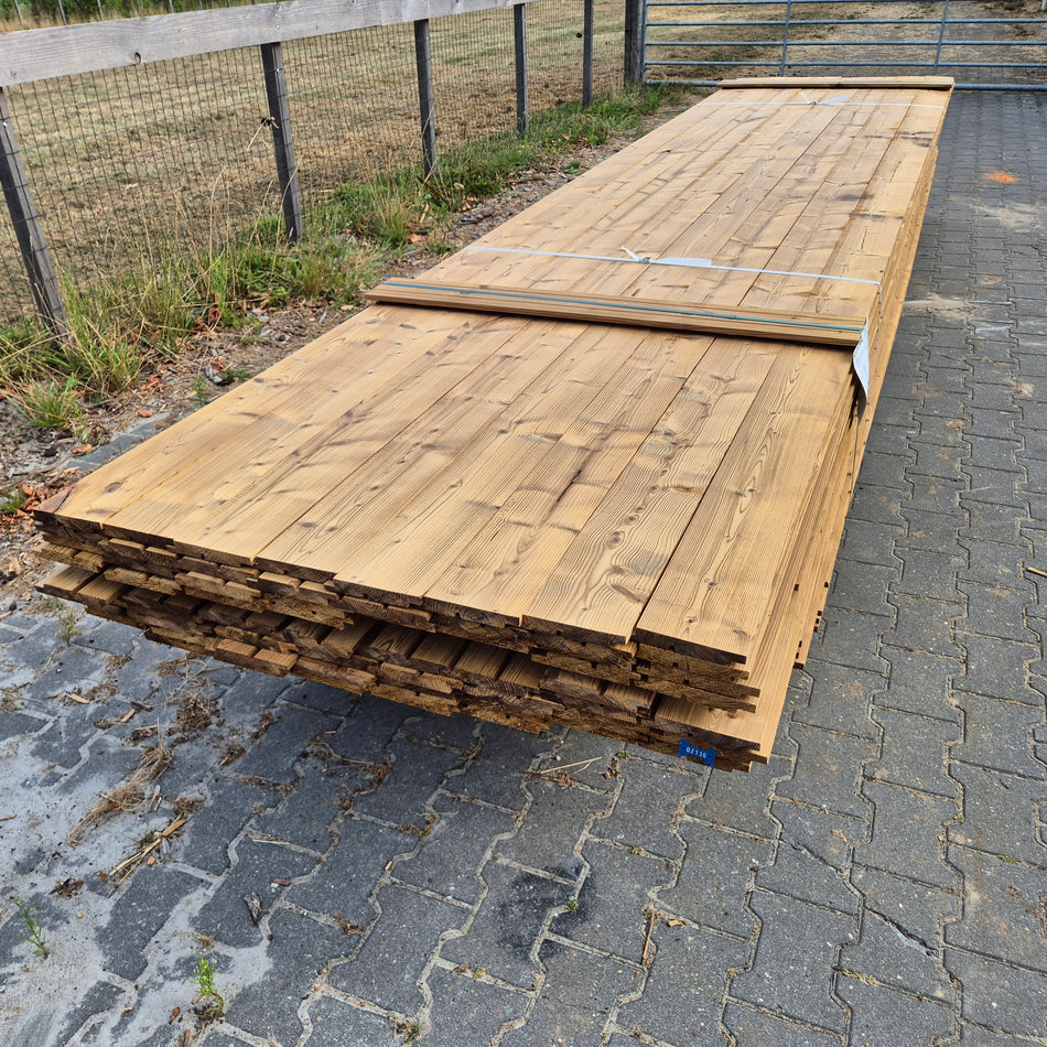 Partij Thermo Vuren Rabat dubbel rhombus Geborsteld 3900-4200-4500x140-130x20mm