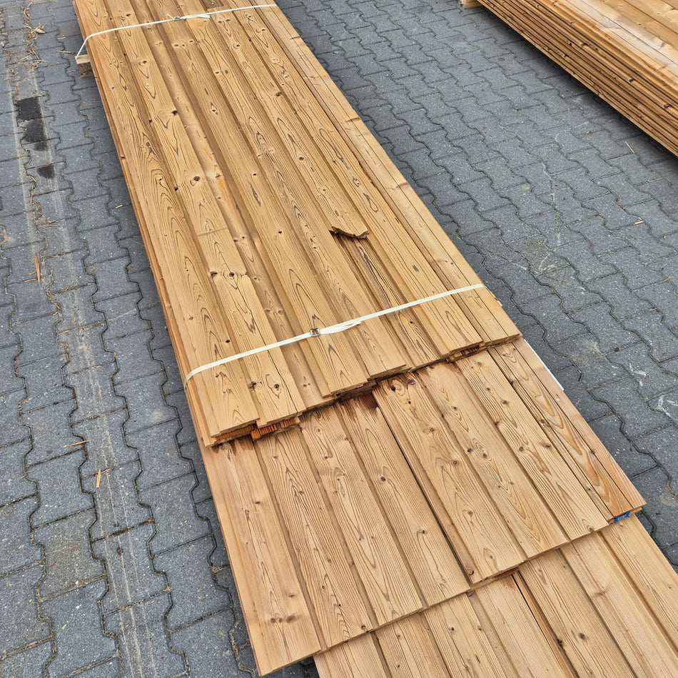 Partij Thermo Vuren halfhouts Rabat planken geborsteld 3000-3600-4500x140-130x20mm