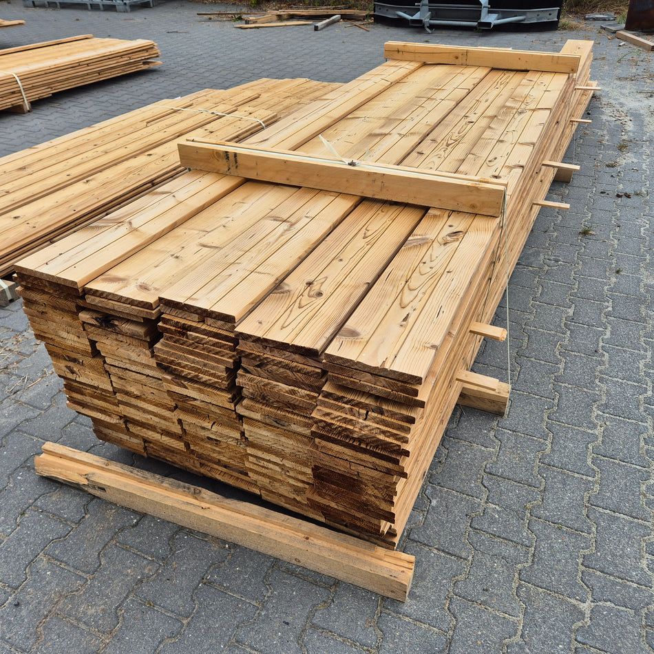 Partij Thermo Vuren planken geborsteld 3000-3600-4500-5100x185x18mm