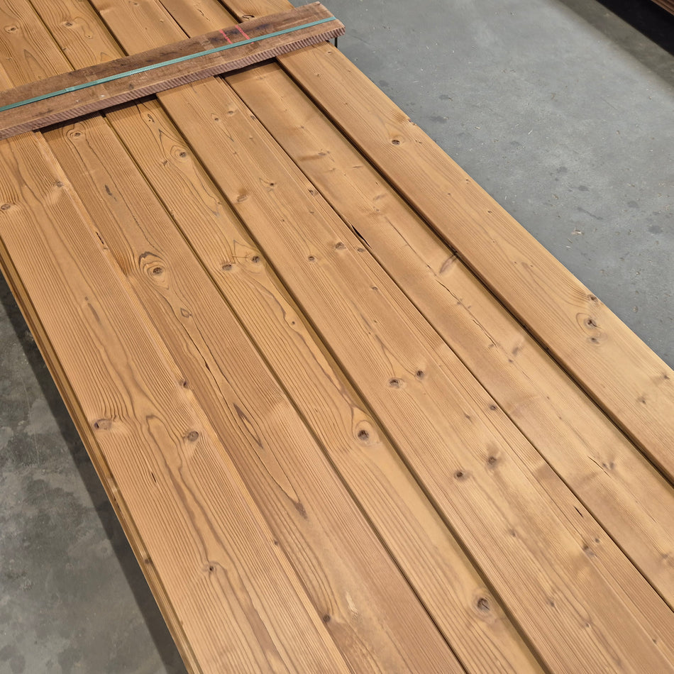 Partij Thermo Vuren halfhouts Rabat planken 4800x185-175x18mm