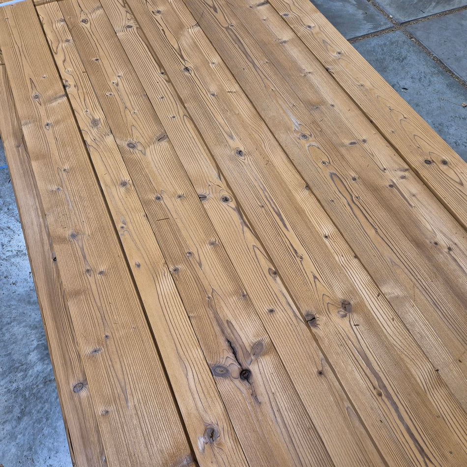 Partij Thermo Vuren planken geborsteld 3000x135x18mm
