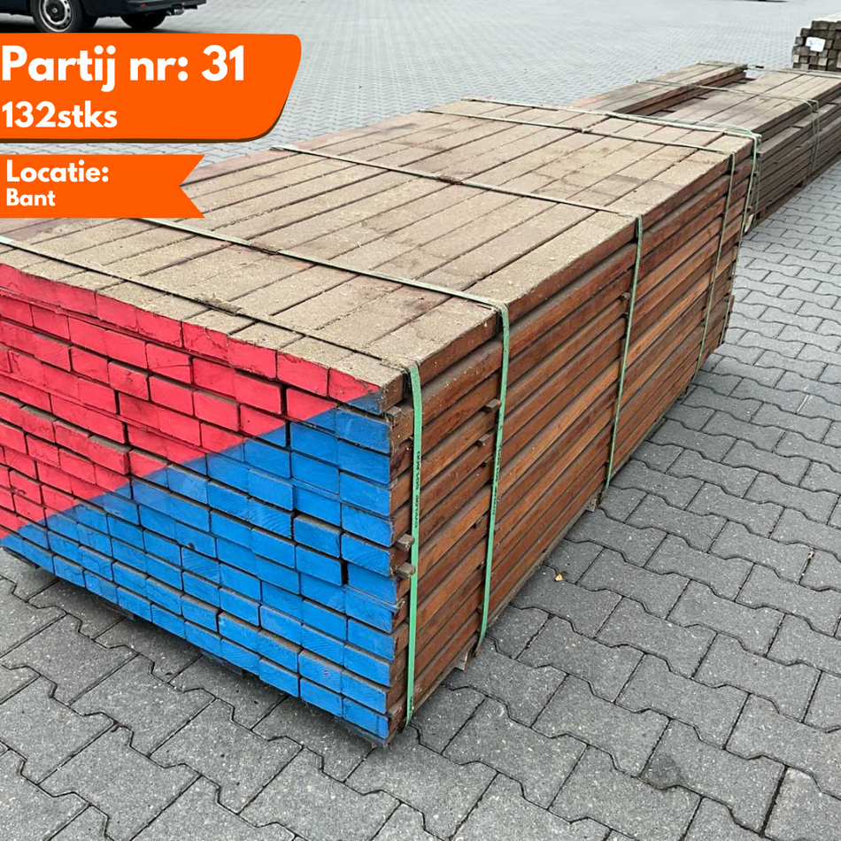 Angelim Vermelho Hardhout Balken 2000x90x45mm