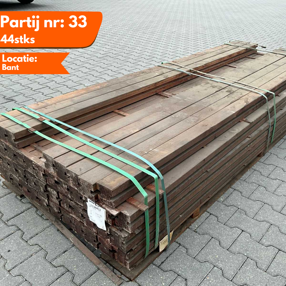 Hardhouten Schuttingpalen 2700x90x90mm