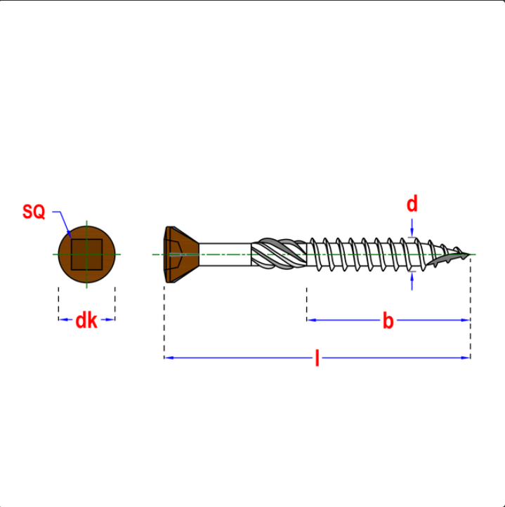 Hardhoutschroef BVZK-V Ø5x50 | 200 stuks