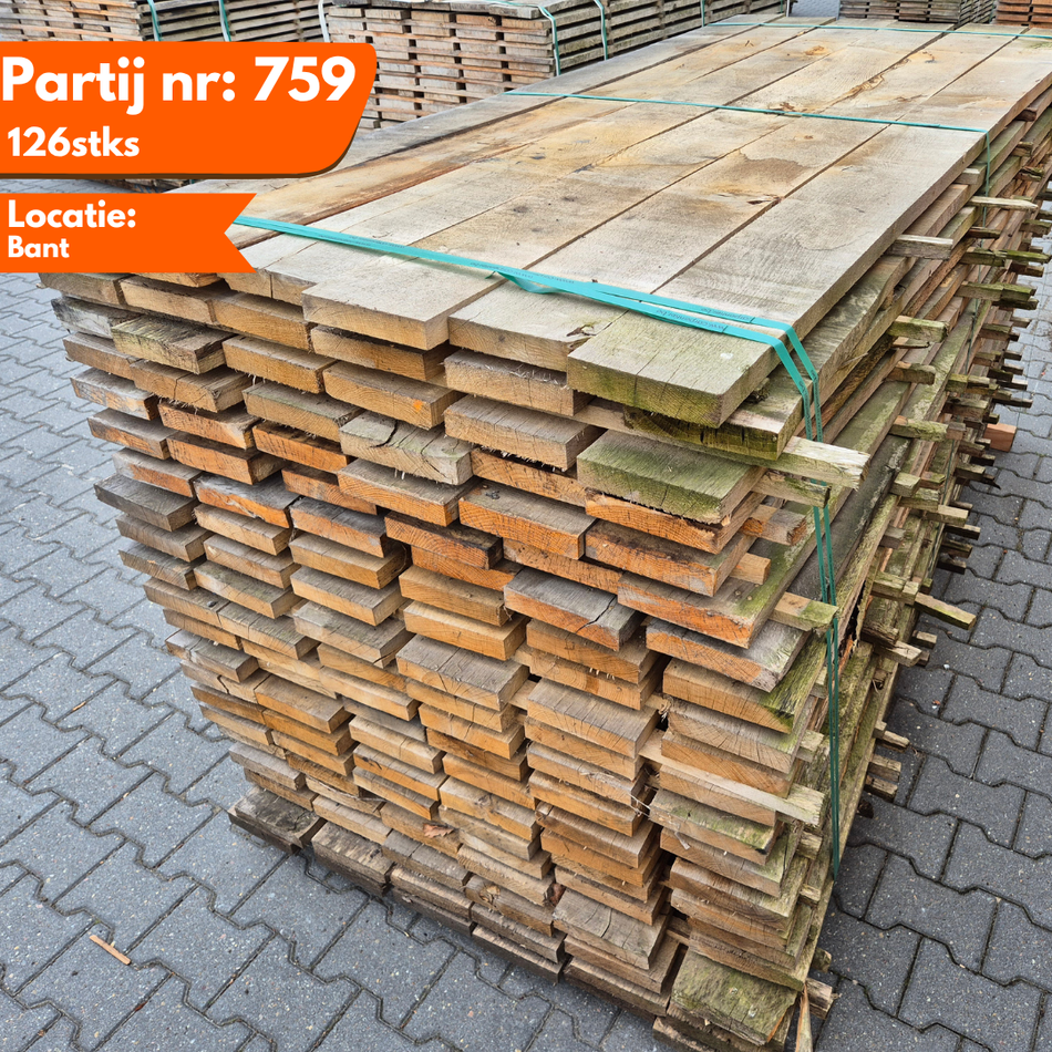 Eiken planken fijnbezaagd 2300x160x27mm