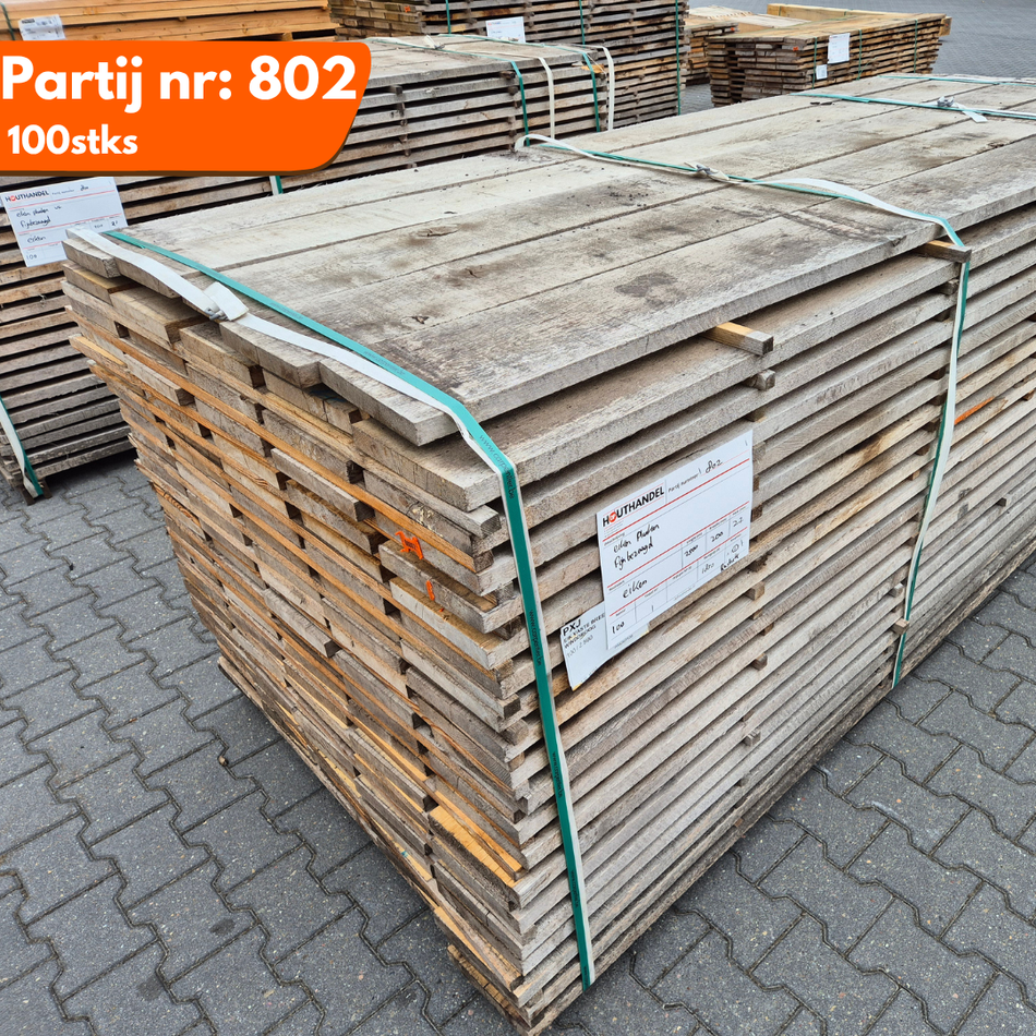 Eiken planken fijnbezaagd 2500x200x27mm