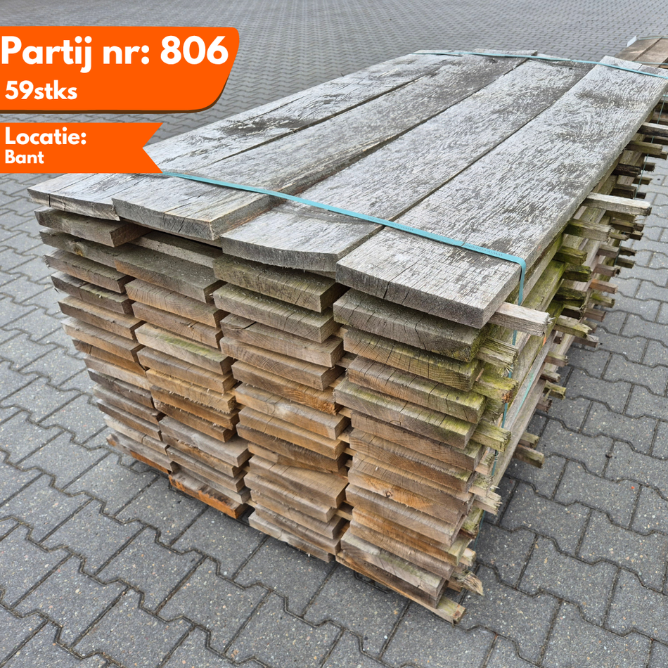 Eiken planken fijnbezaagd 1550x220x27mm