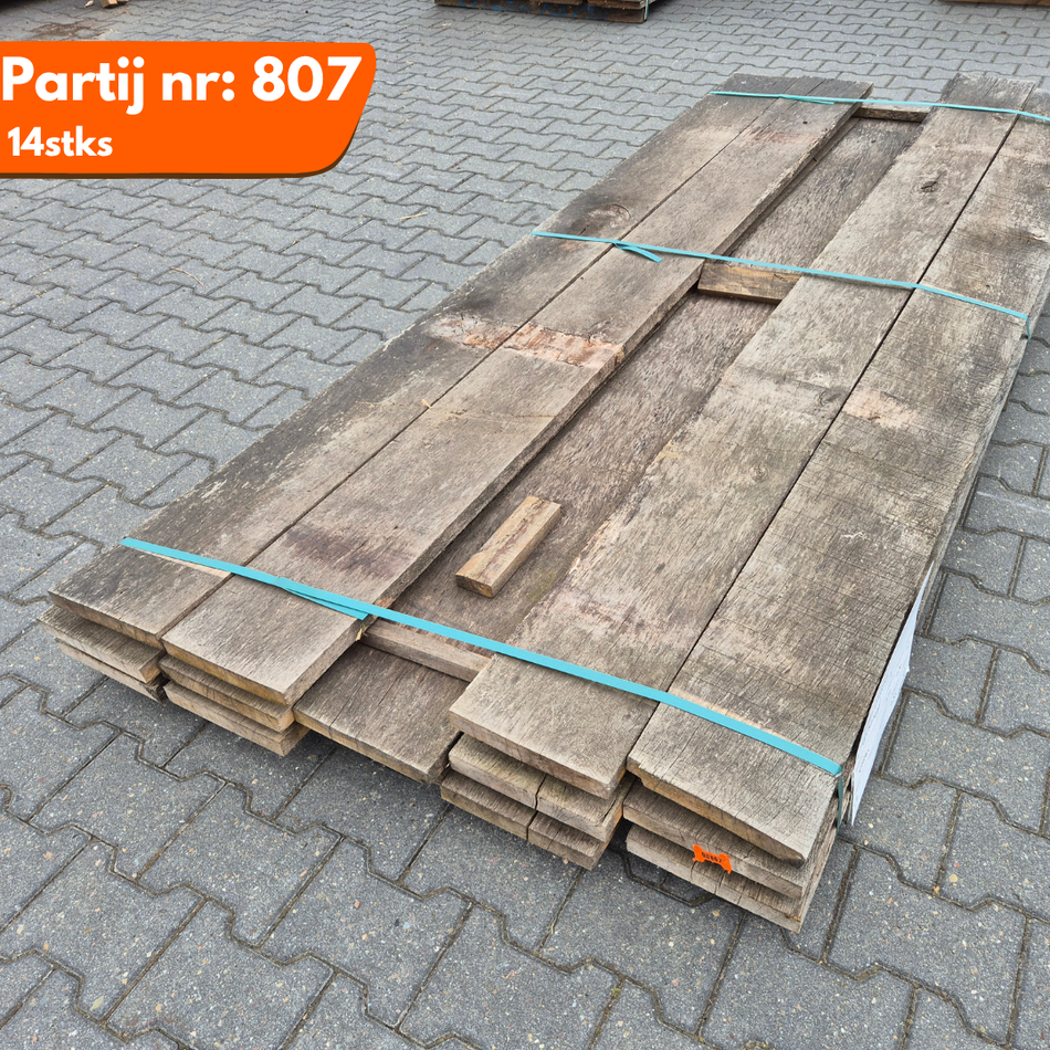 Eiken planken fijnbezaagd 2500x200x27mm