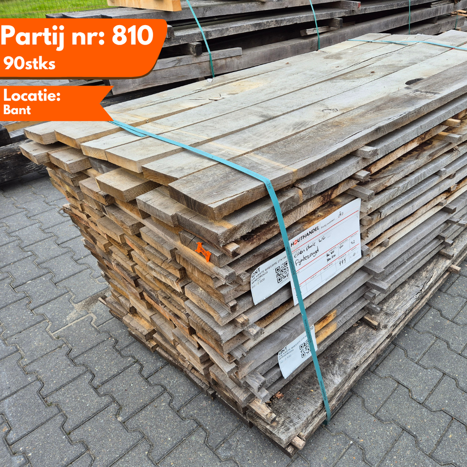 Eiken planken fijnbezaagd 2000-2300x220x27mm