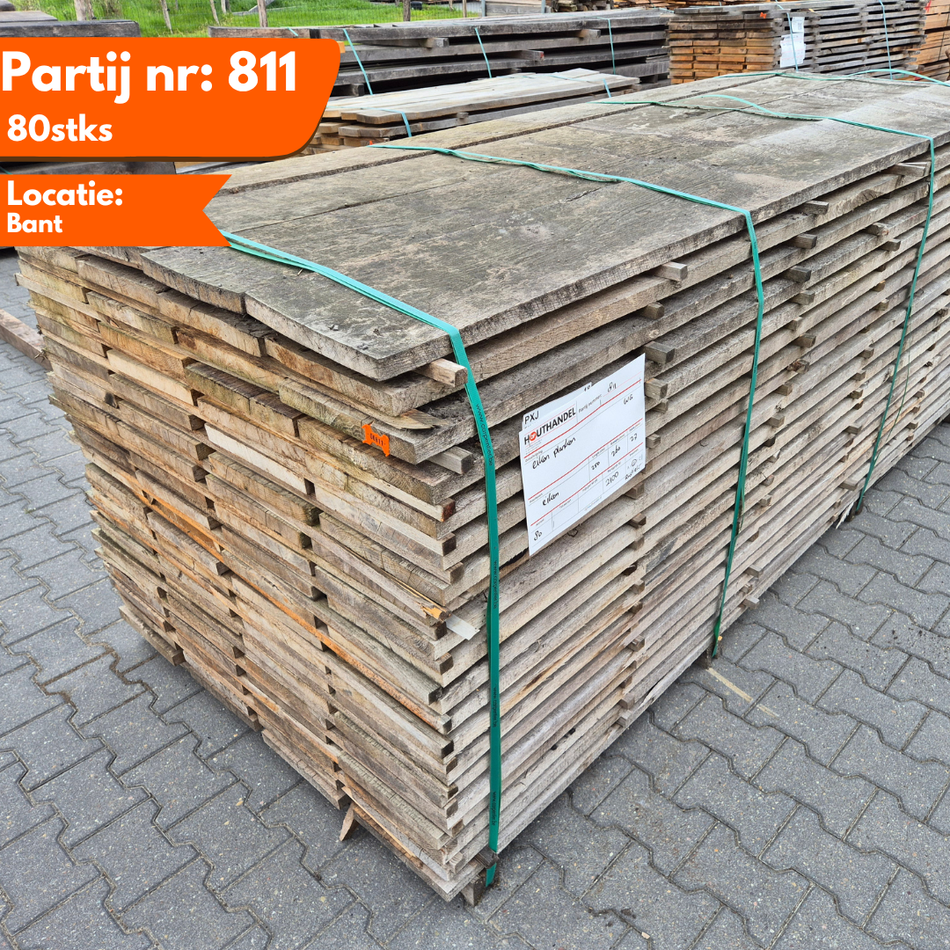 Eiken planken fijnbezaagd 2500x260x27mm