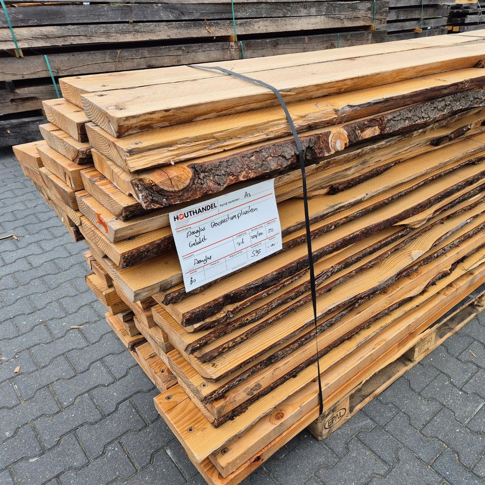 Partij Douglas Boomstamplanken (Gelakt) 2160x200-300x50mm