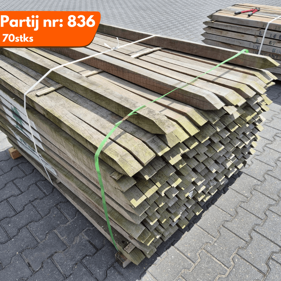 Partij Azobe Palen 1500x60x60mm