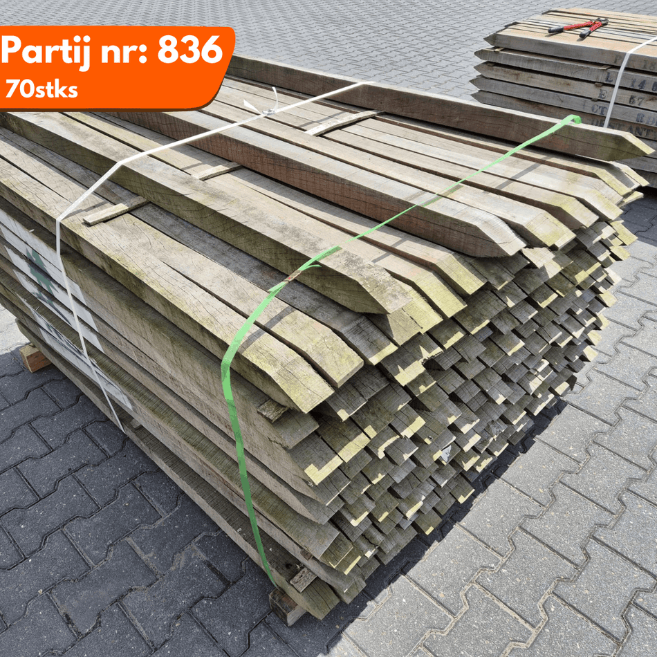 Partij Azobe Palen 1500x60x60mm