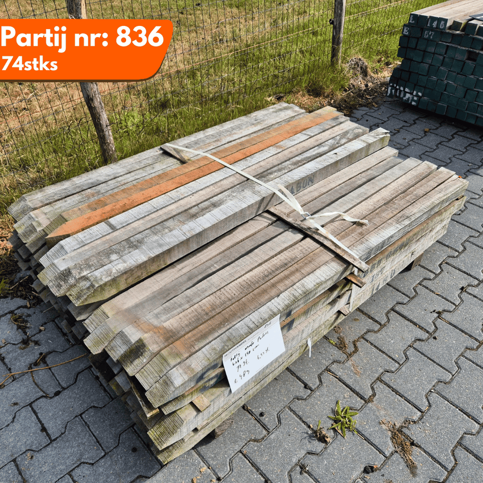 Partij Azobe Palen 1500x60x60mm