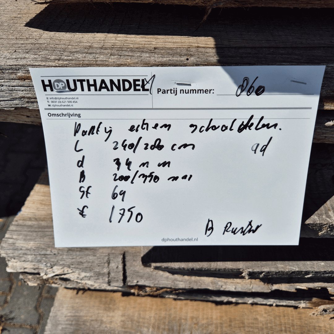 Eiken Schaaldelen 2400-2800x200-350x34mm