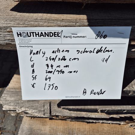 Eiken Schaaldelen 2400-2800x200-350x34mm