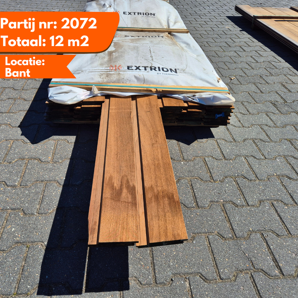 Thermo Ayous Planken channelsiding diverse lengte 2450x140-130x20mm