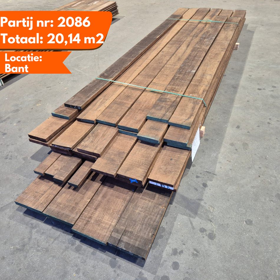 Thermo Ruwe Frake Planken 2440-3050-3350-3950x145tot195x26mm Partij 2086