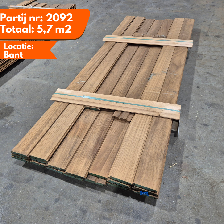 Thermo Ayous Planken dubbel rhombus 2440x140-130x25mm Partij 2092