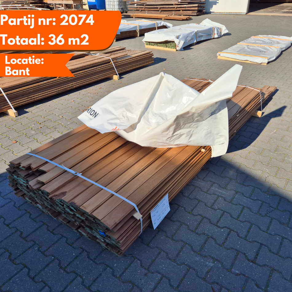 Thermo Ayous Planken channelsiding Diverse lengte van 1400tot3700x80-90x19mm