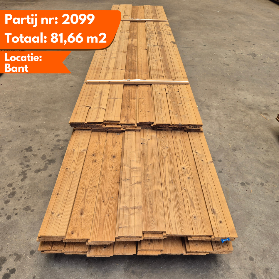 Thermo vuren channelsiding Geborsteld Halfhouts 4200-4500-4800-5100x140-130x19mm